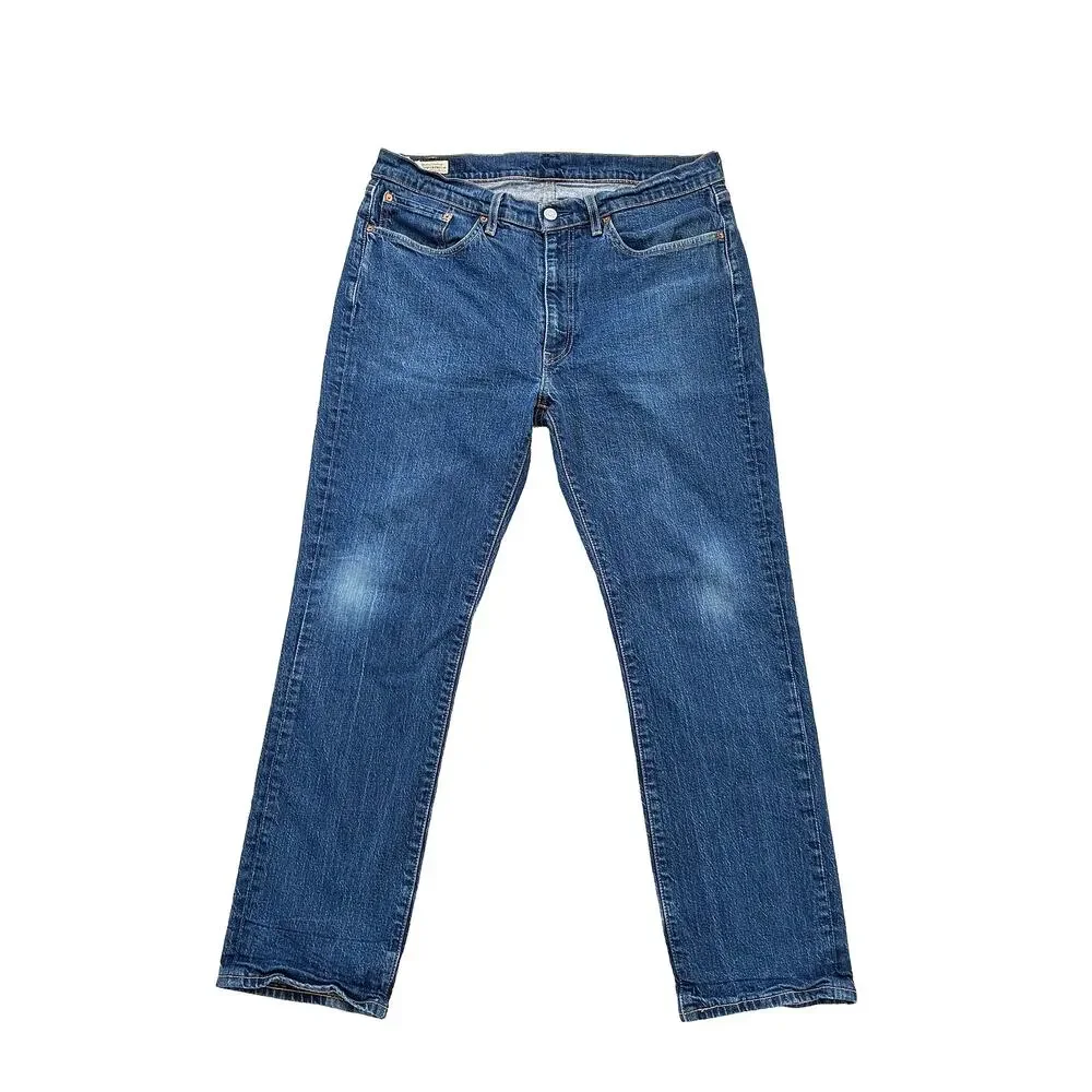 Levis 514 Jeans Men 36x30 Straight Leg Big E Low Stretch Mid Rise Faded Med Wash